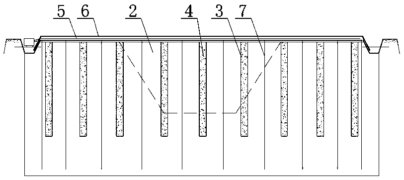 Strengthening treatment structure of soft soil foundation and strengthening method of foundation pit of soft soil foundation