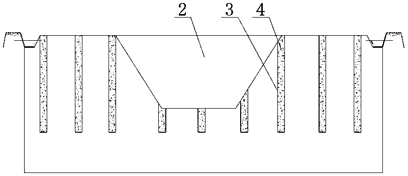 Strengthening treatment structure of soft soil foundation and strengthening method of foundation pit of soft soil foundation