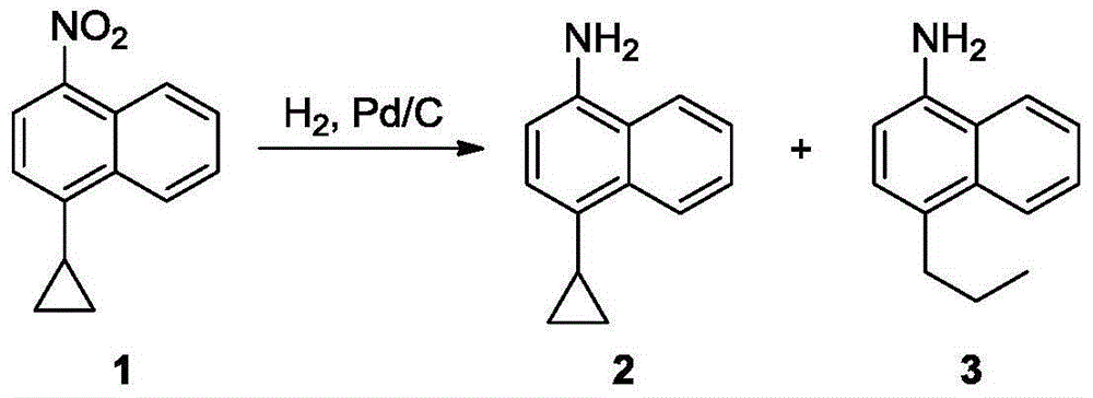 Method for producing lesinurad intermediate 4-cyclopropyl-1-naphthylamine