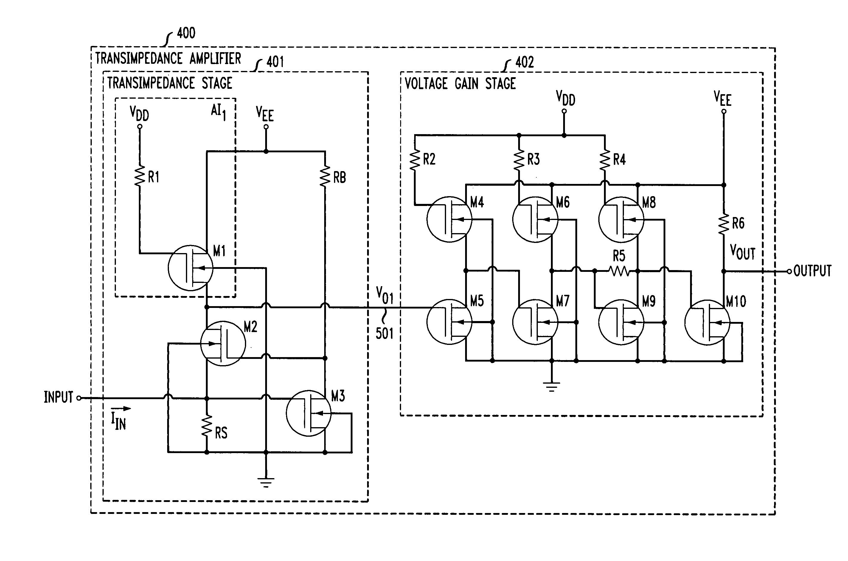 Transimpedance amplifier