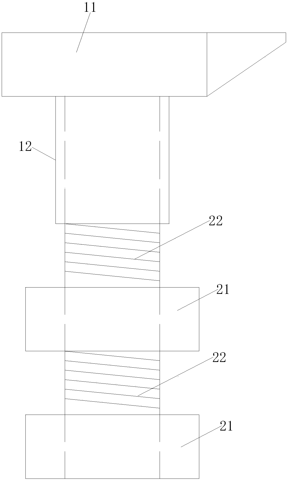 Split type adjusting foot and skirting board assembly adopting same