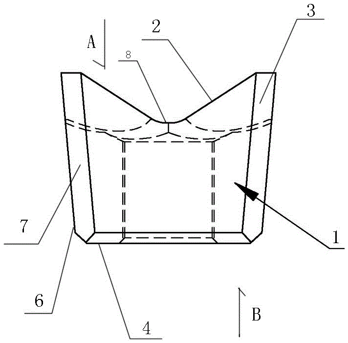 Branch crusher tooth head structure