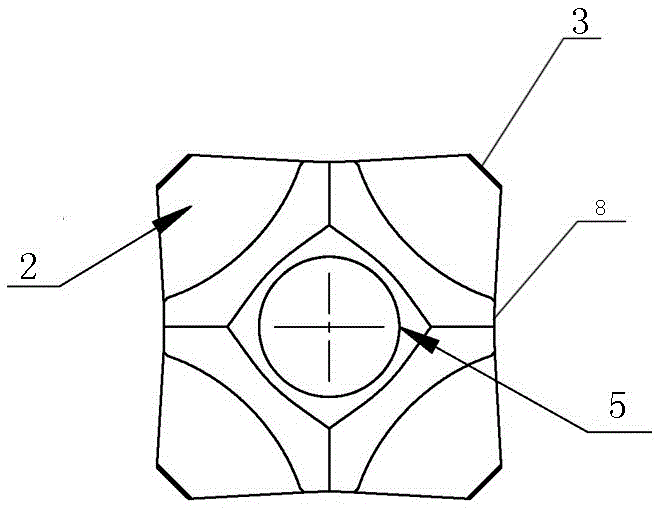 Branch crusher tooth head structure