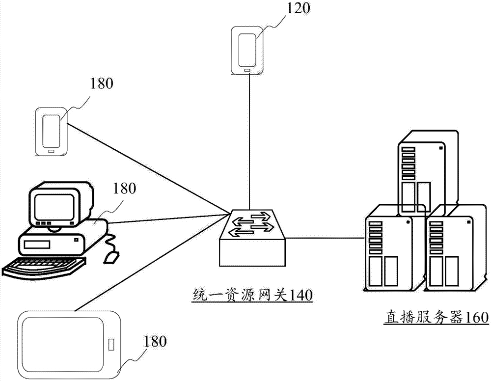 Live broadcast display method, device and system