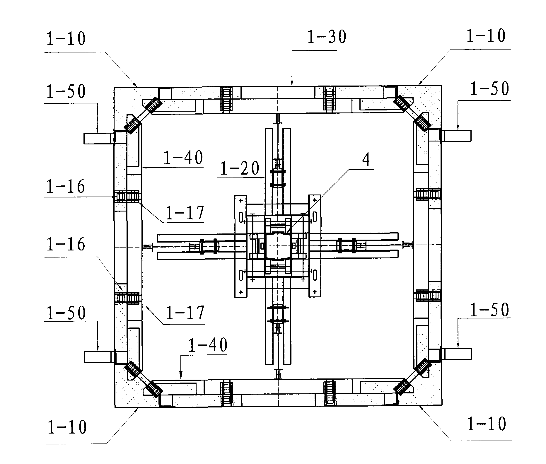 Tool type building shaft/elevator shaft climbing formwork