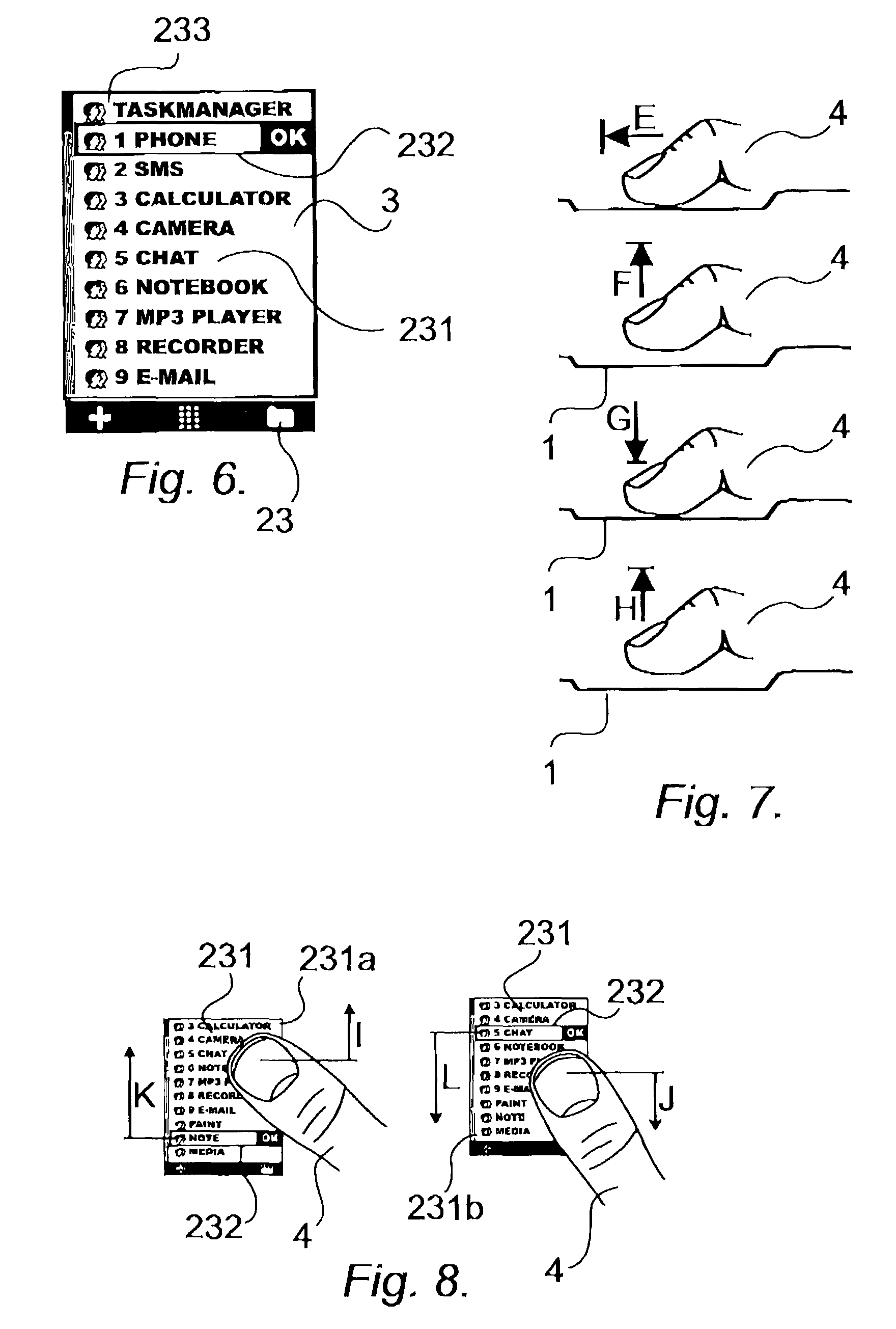 User interface for mobile handheld computer unit