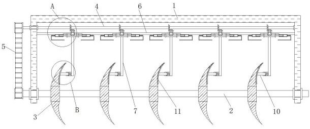 Agricultural machine disc harrow facilitating cleaning of soil attached to concave surface harrow blades