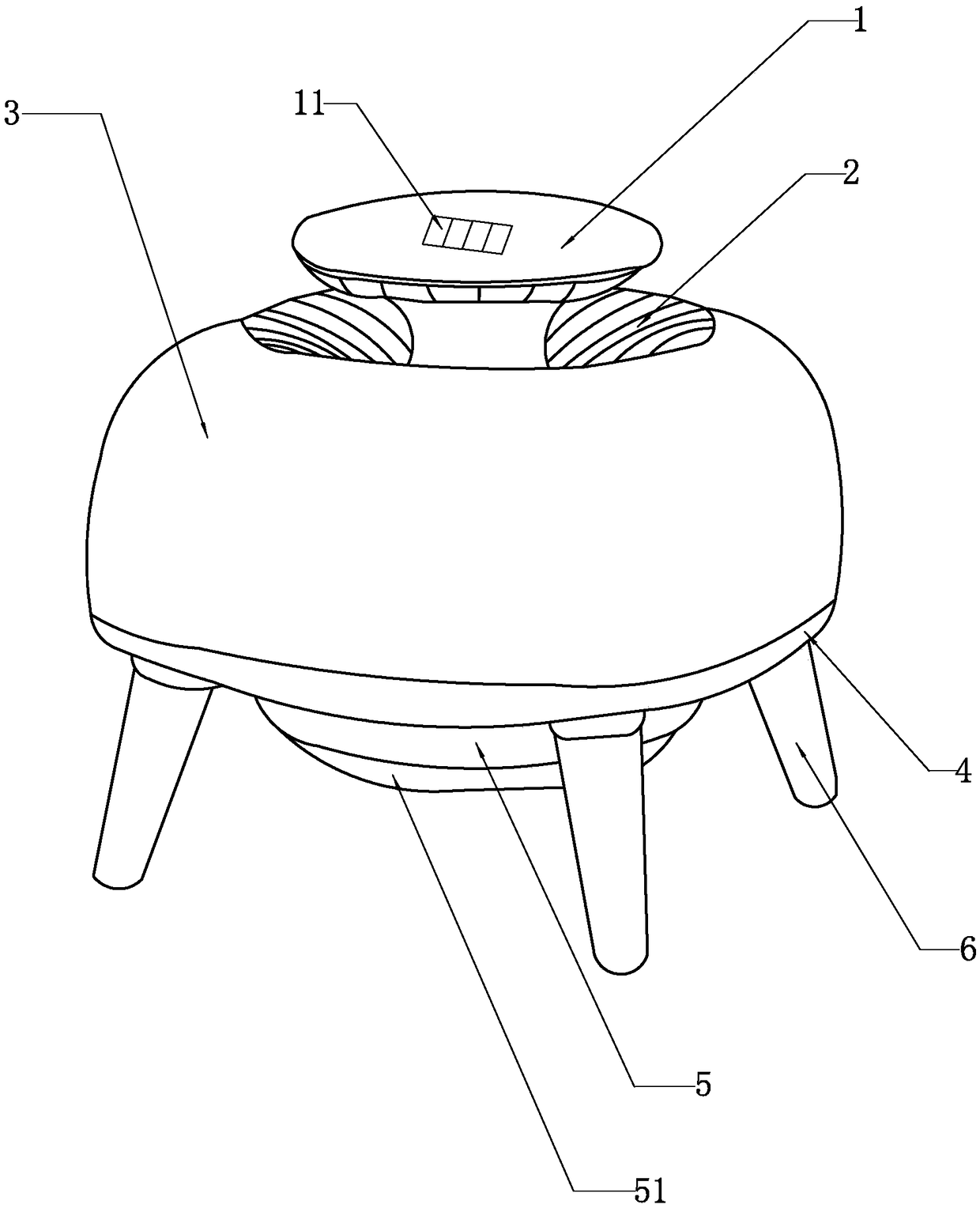 Mosquito killing table lamp with light sensation switch