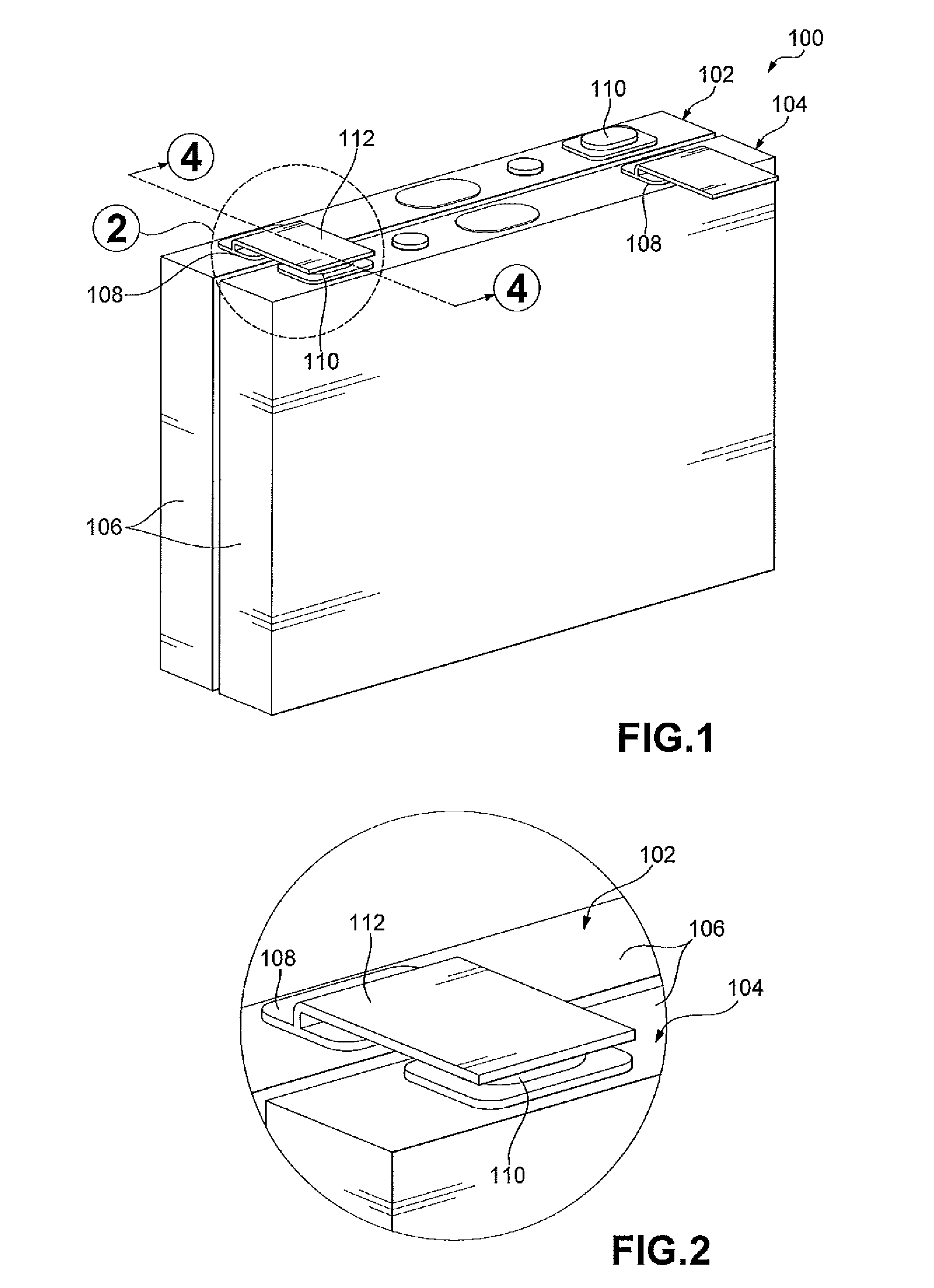 Battery cell with integrated busbar