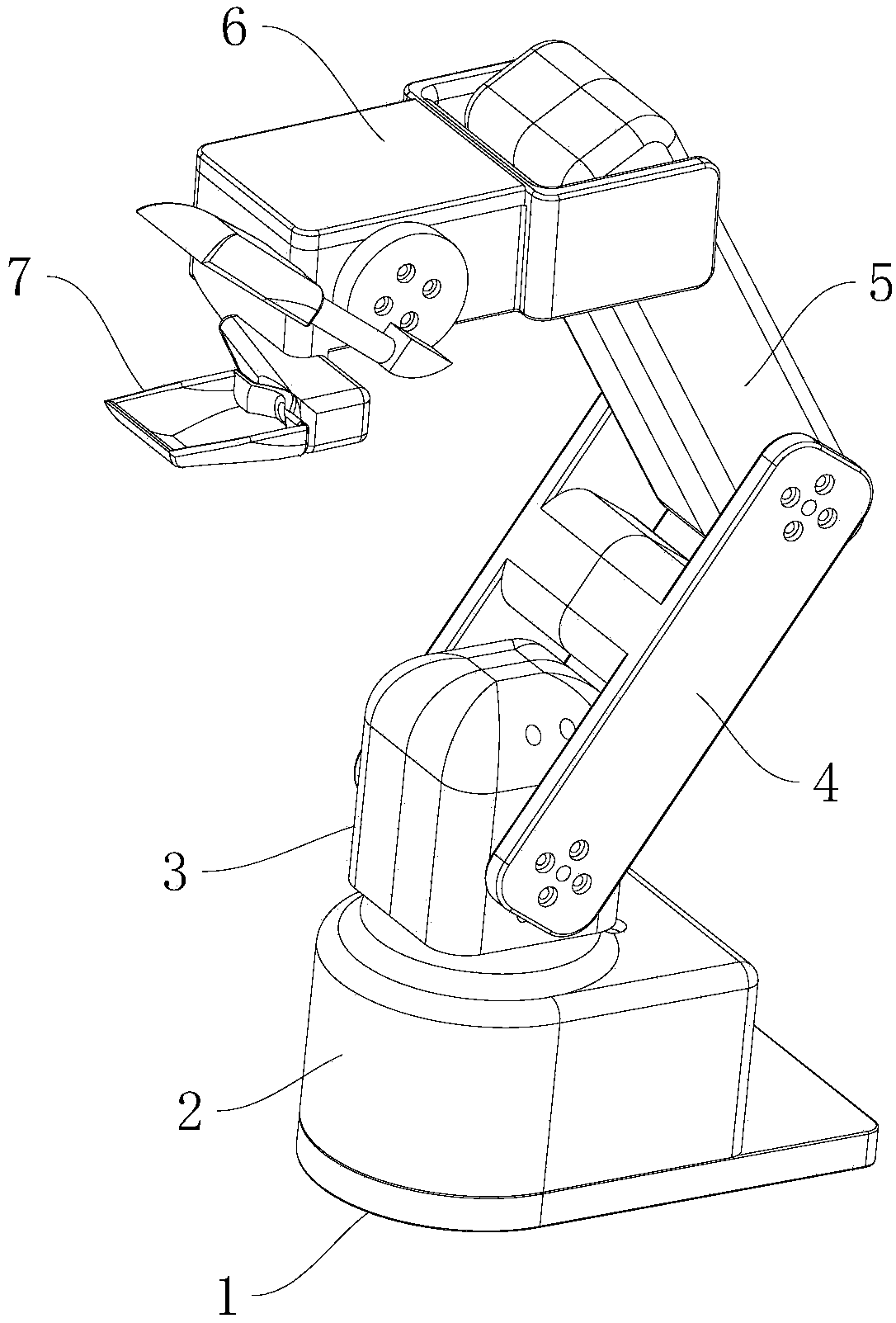 Feeding mechanical arm and feeding method thereof