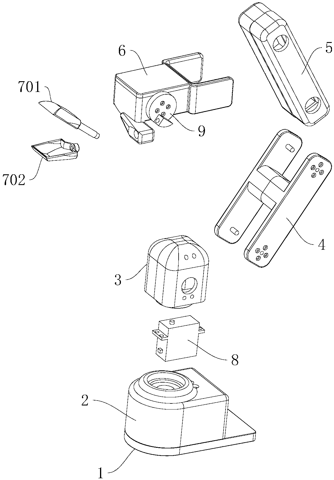 Feeding mechanical arm and feeding method thereof