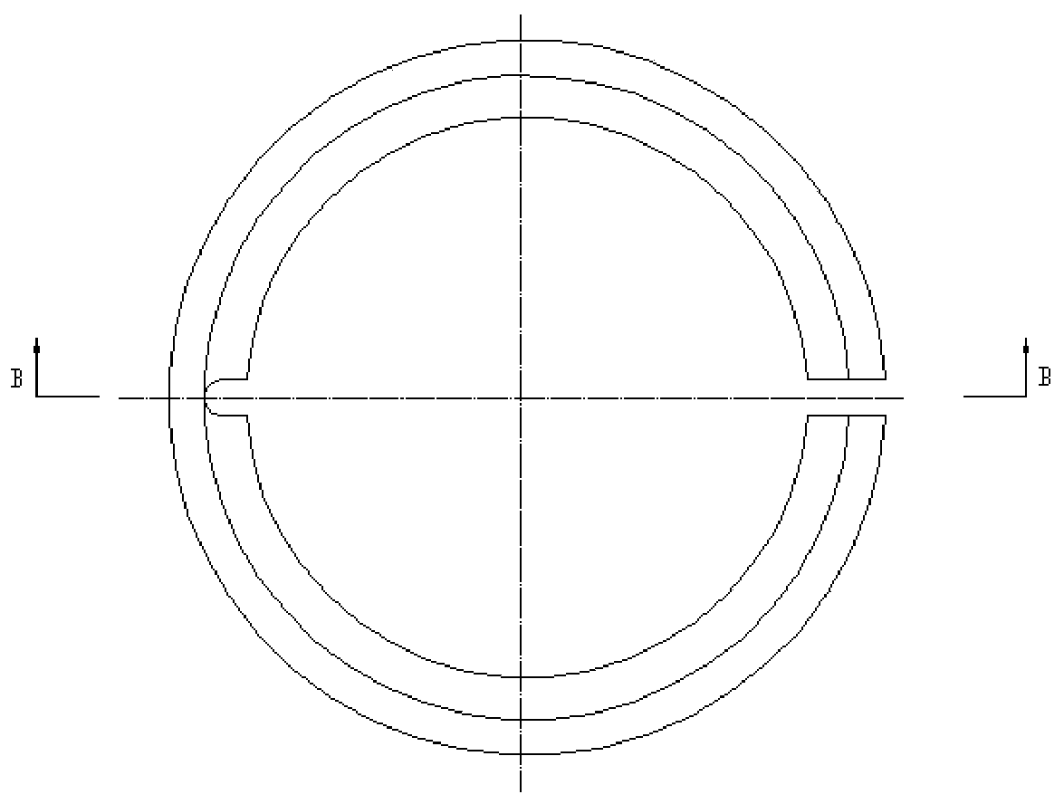 A mold and processing method for processing the inner ring of an engine main shaft bearing containing an inner diameter oil groove