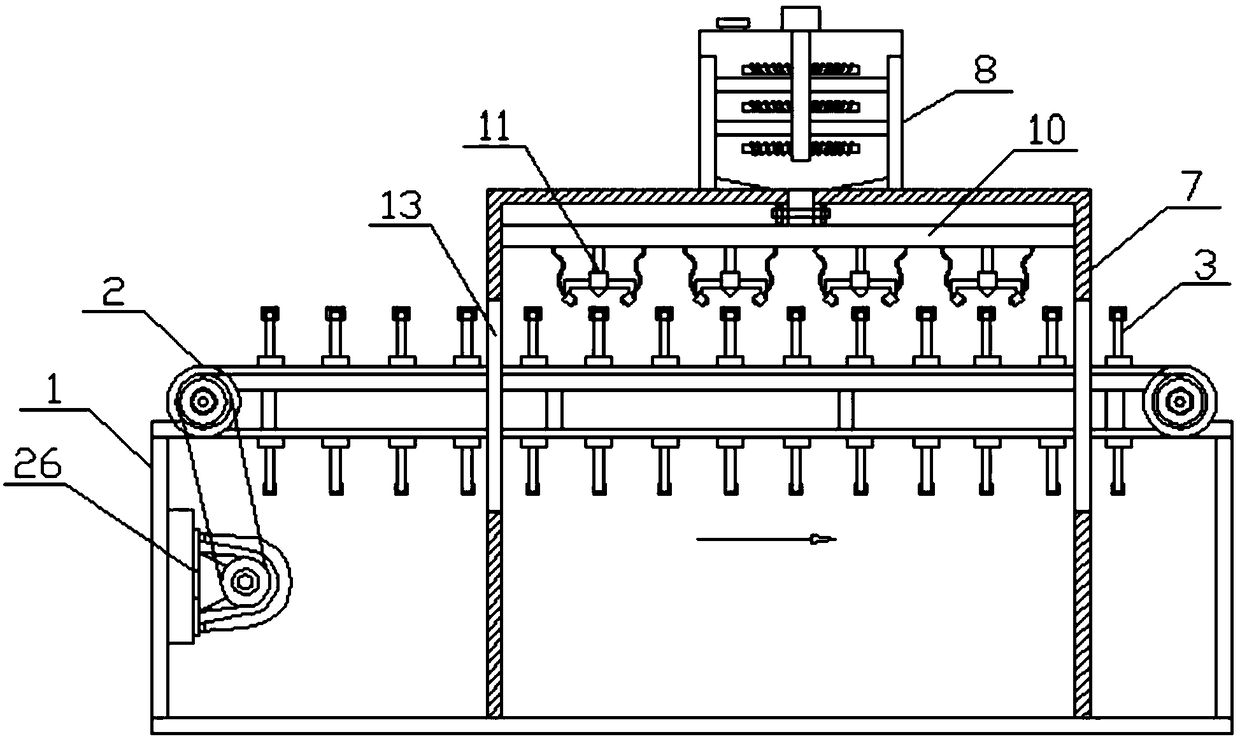 Spraying device for bottle cap production