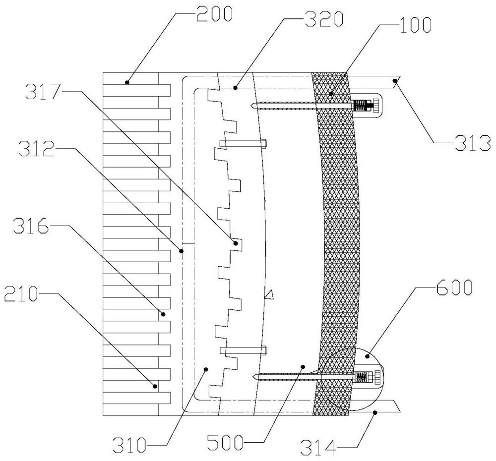 Cooling device for transition area of smelting reduction furnace