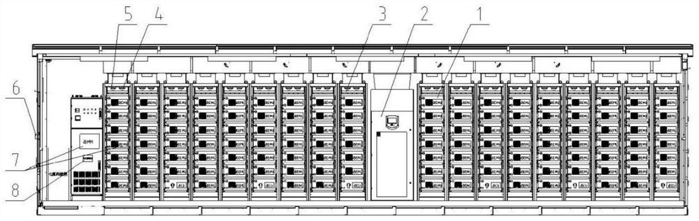 Fire-fighting device of container energy storage system and control method of fire-fighting device