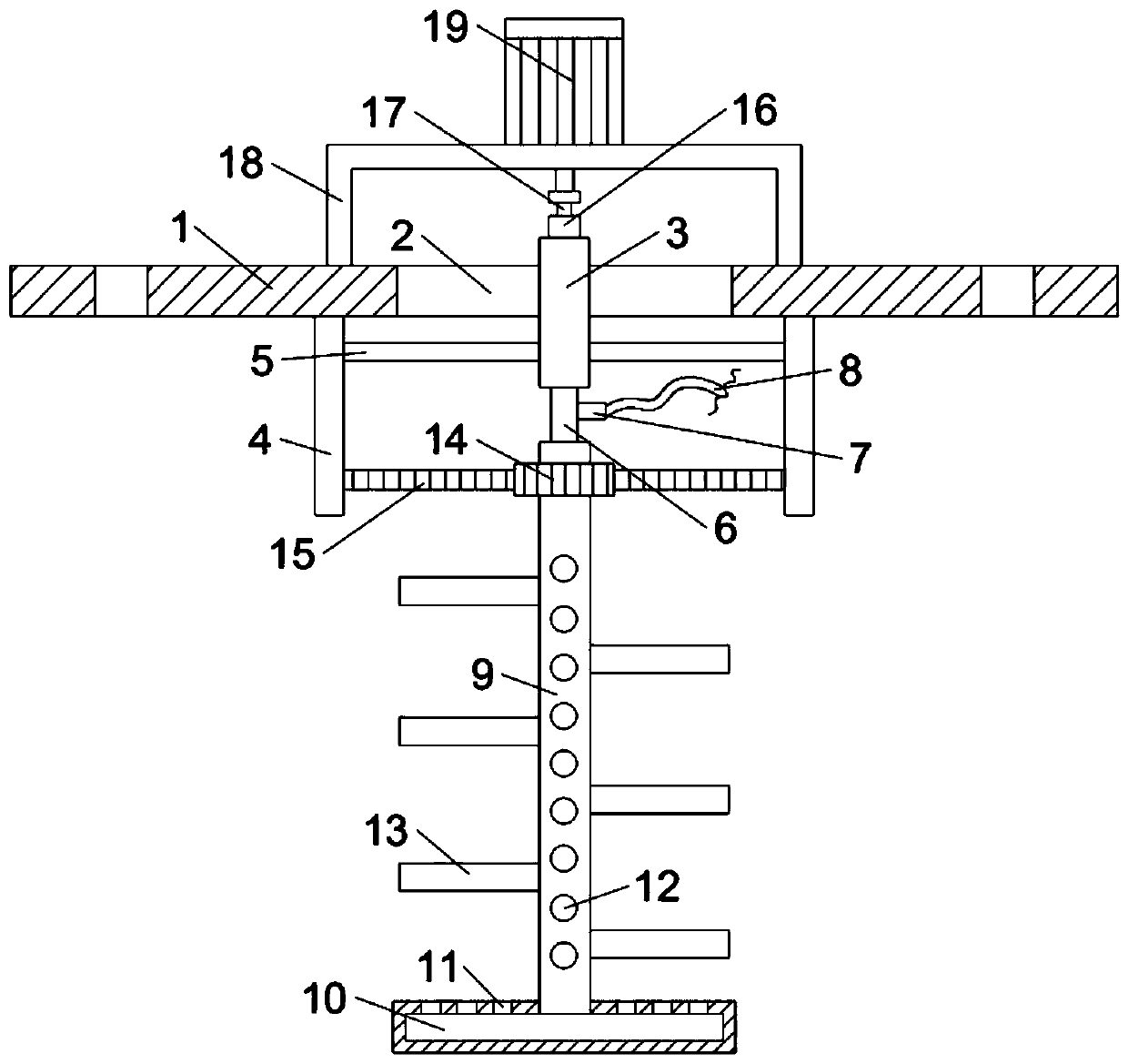 Aeration mechanism and paper mill sewage treatment device