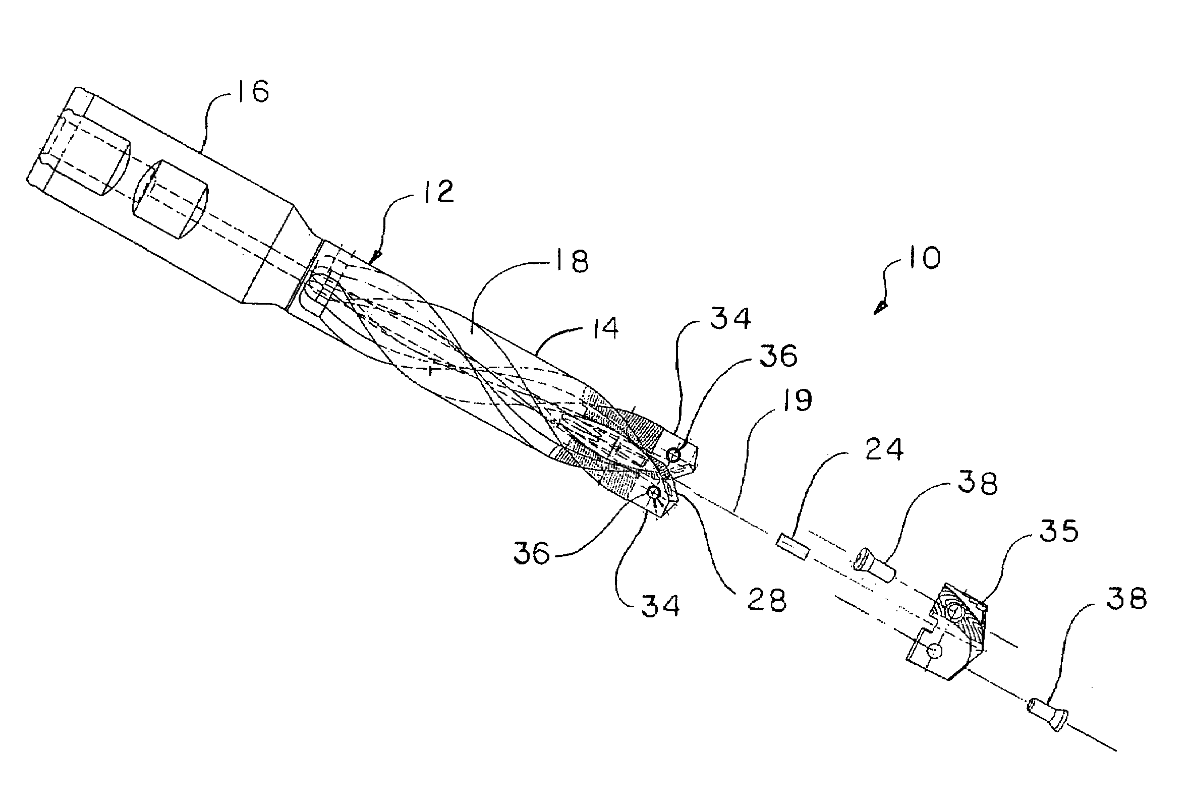 Cutting insert with helical geometry and holder therefor