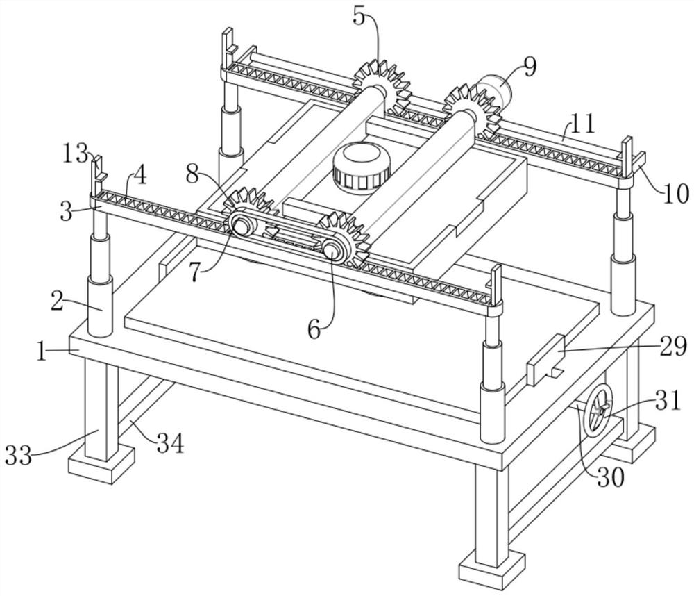 Film tearing and cleaning device for LED display screen