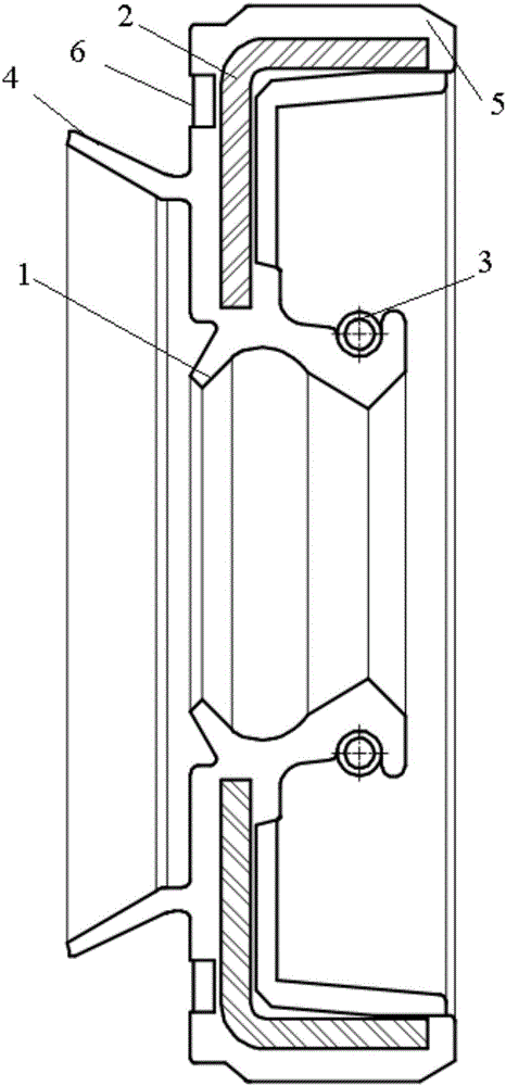 Double-lip oil-seal sealing device