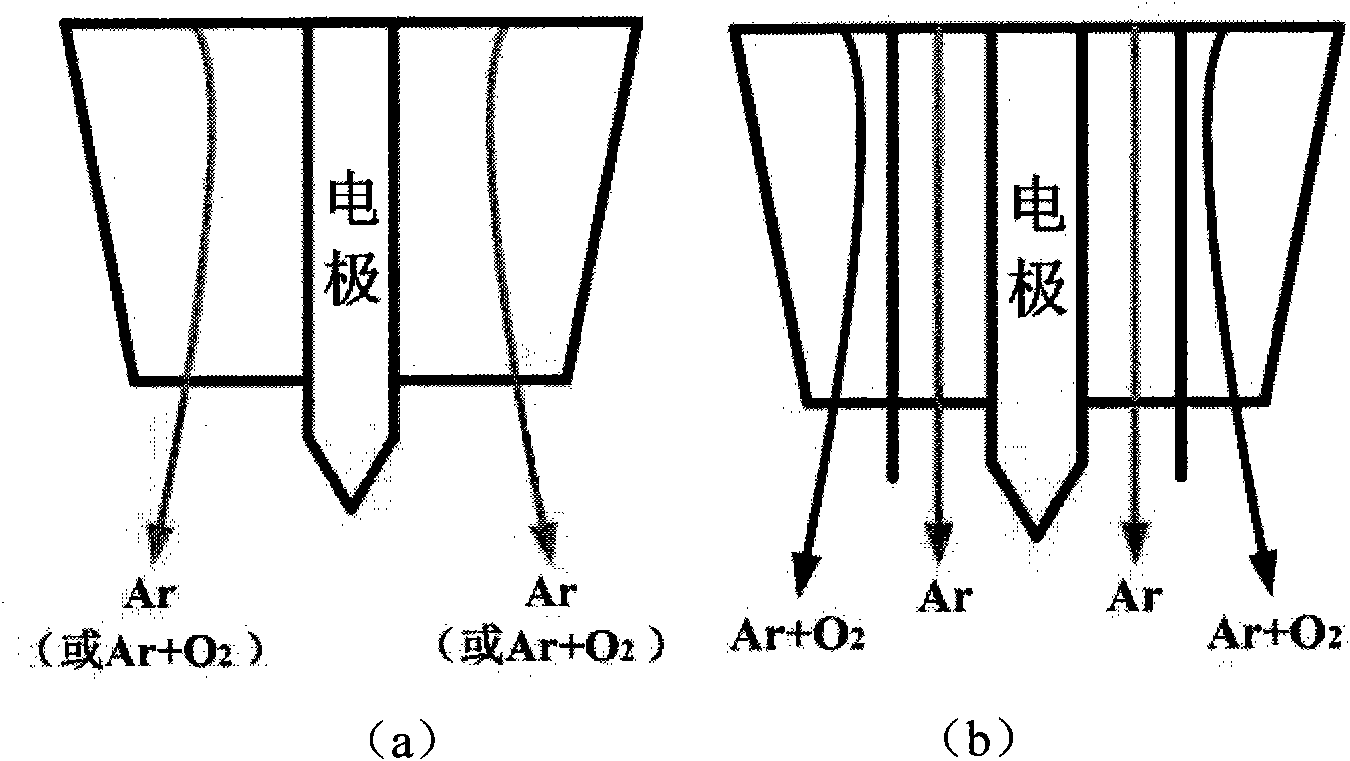 Tungsten electrode inert gas protected welding gun in double-layered airflow structure