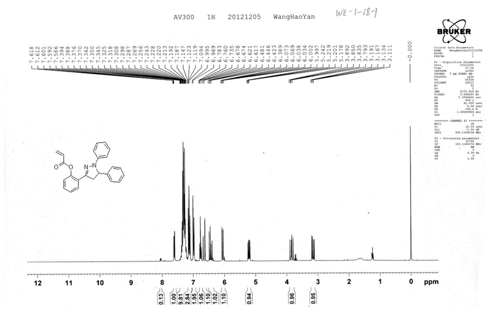 Reduced glutathione fluorescent probe with pyrazoline as maternal body