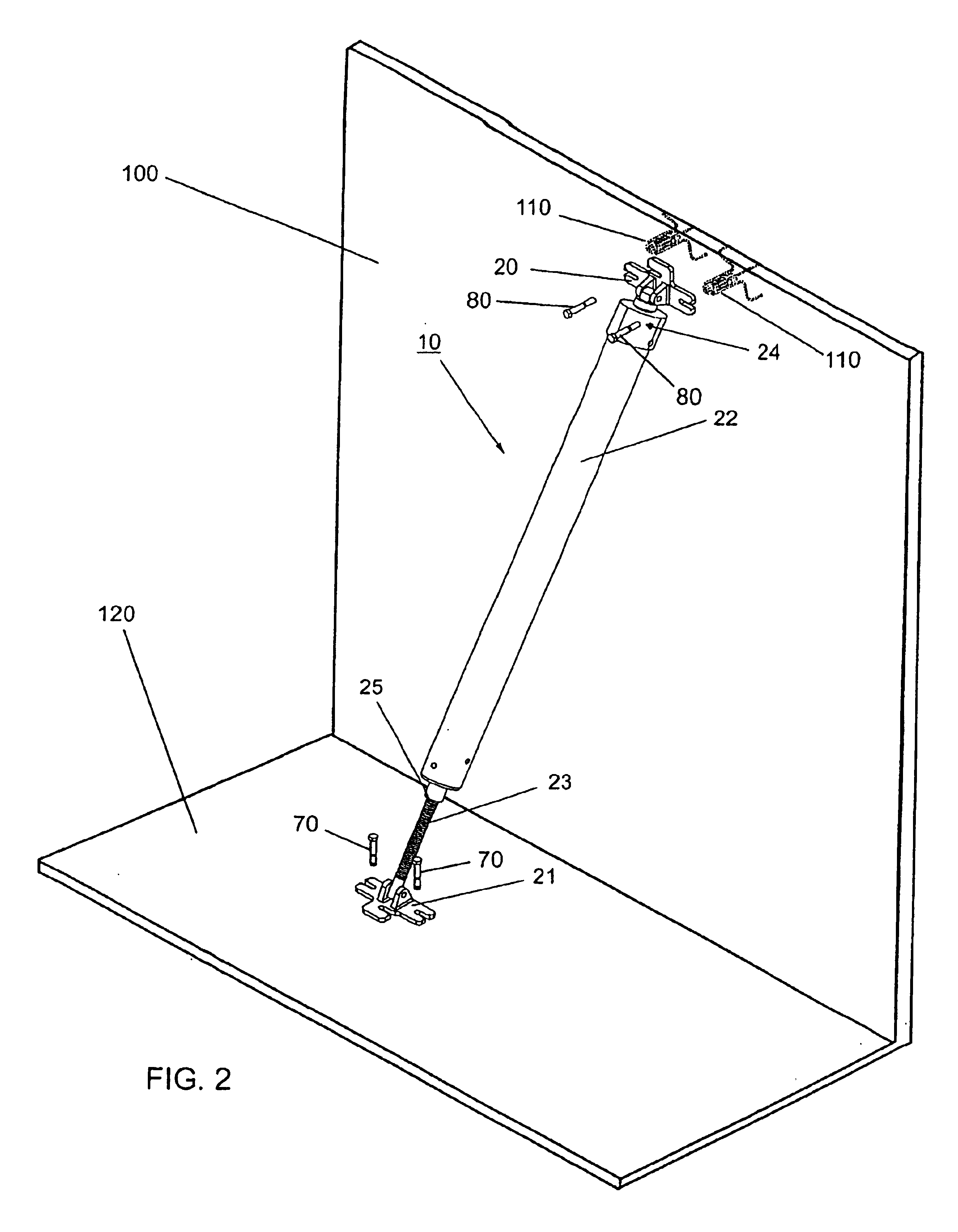 Adjustable support brace and mounting shoe