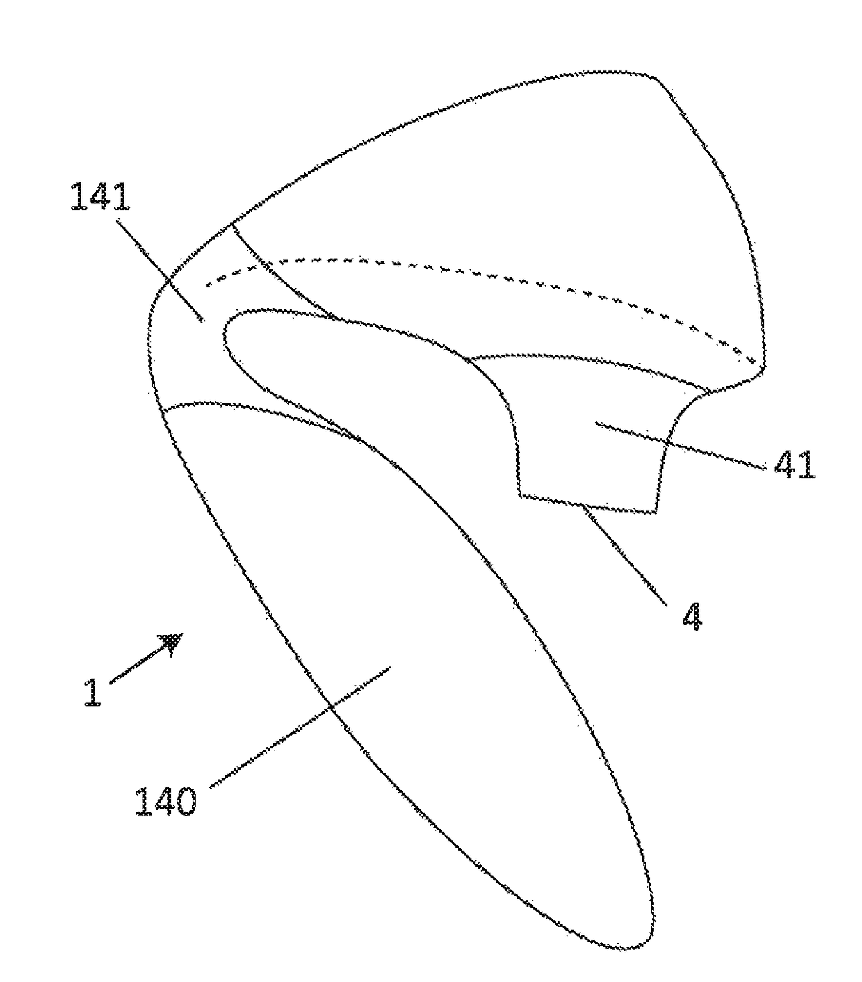 Stimulation device having an appendage