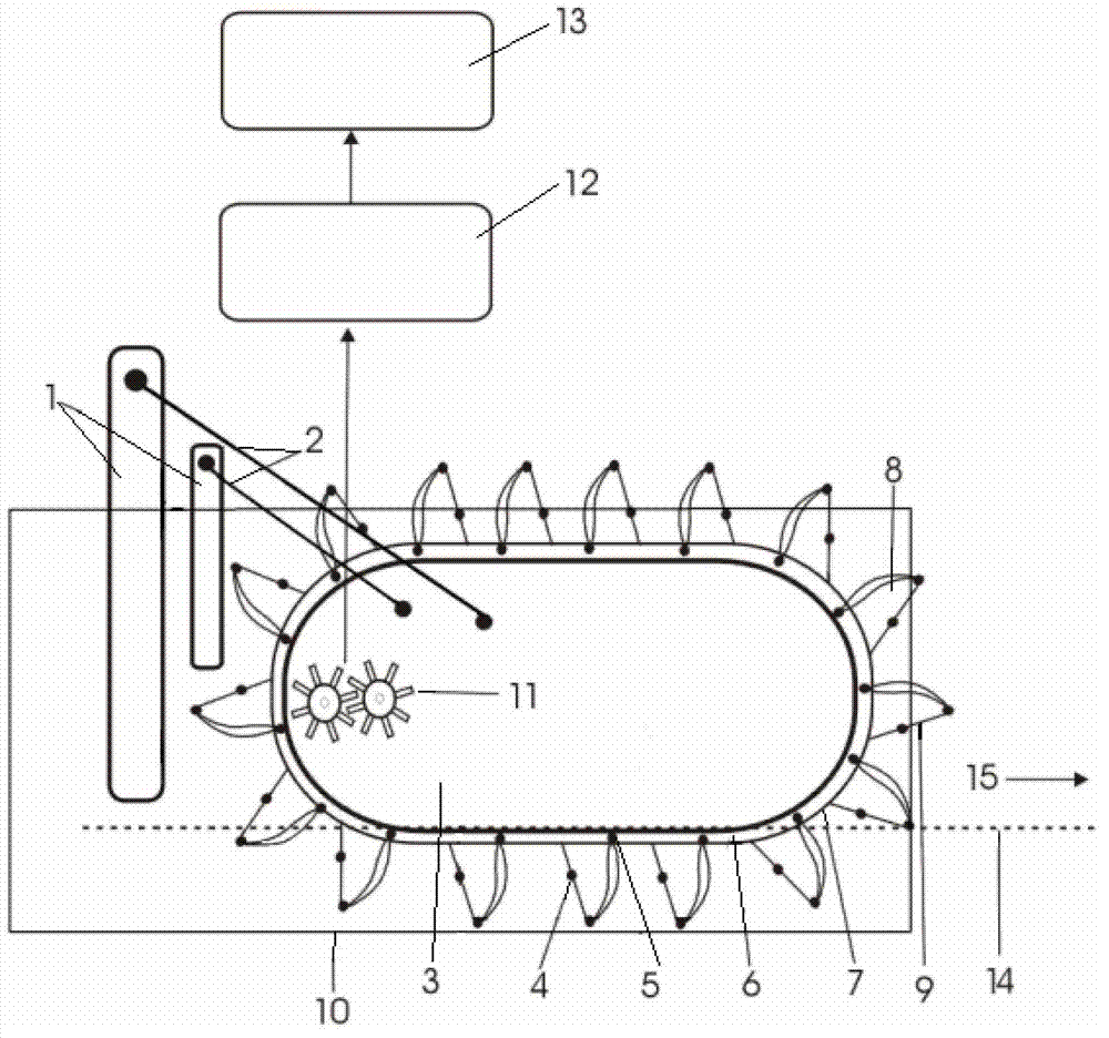 Large scale crawler belt type riverway river closure electricity generating boat