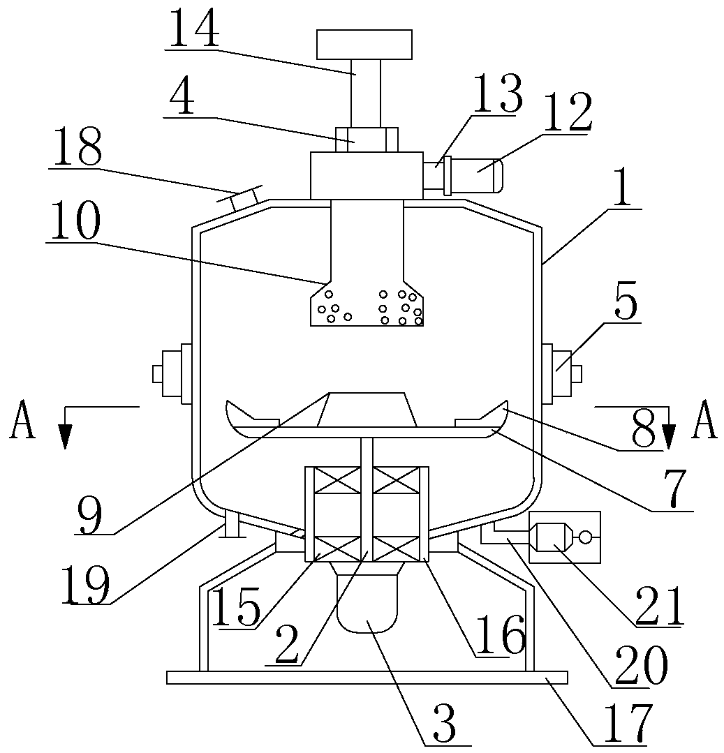 Centrifugal rotation type granulation drying device