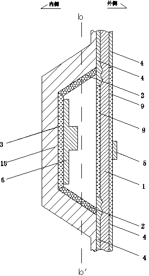 Outside transparent box body of three-dimensional shell body of car backup door