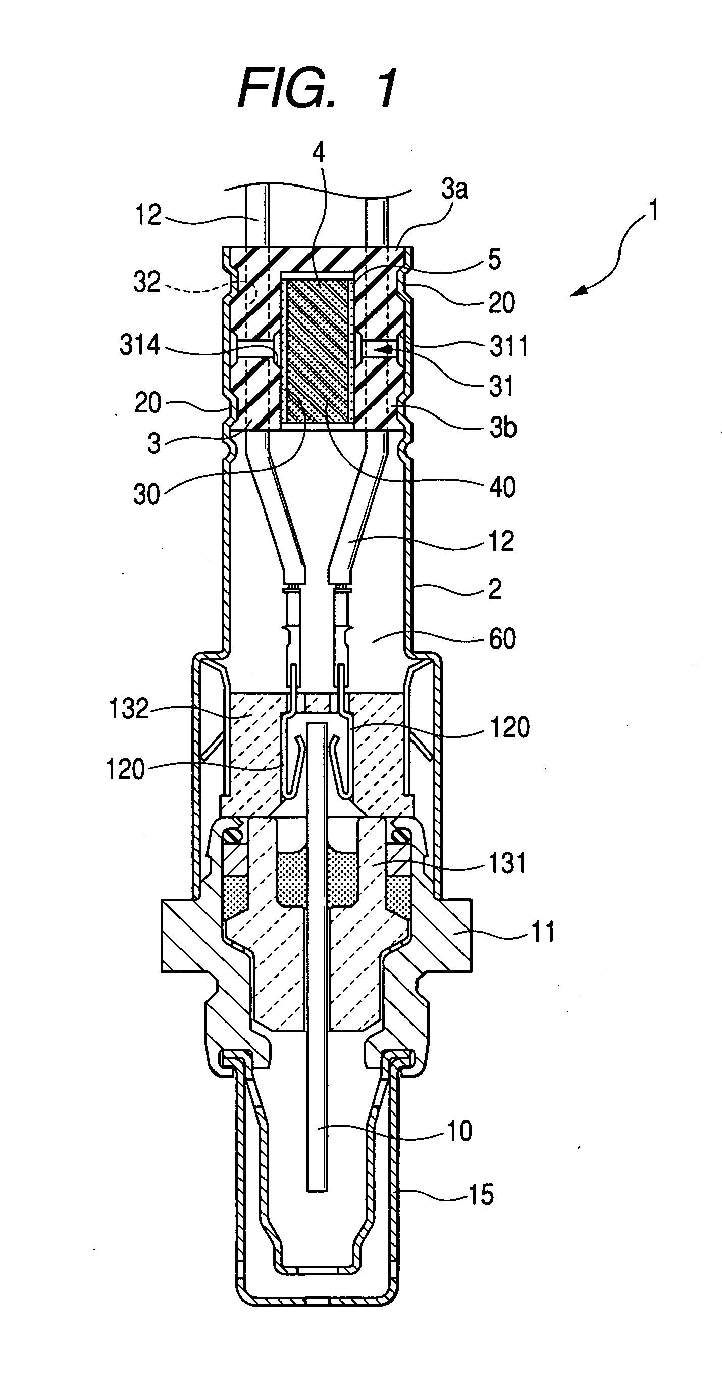 Gas sensor designed to ensure stability of waterproofing of air flow path