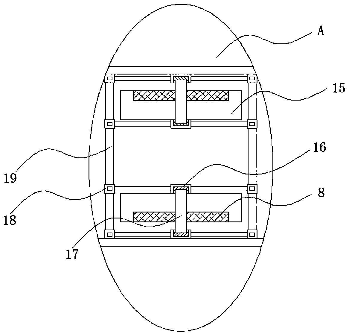 Edge cutting device for production of sun-shading roller shutter