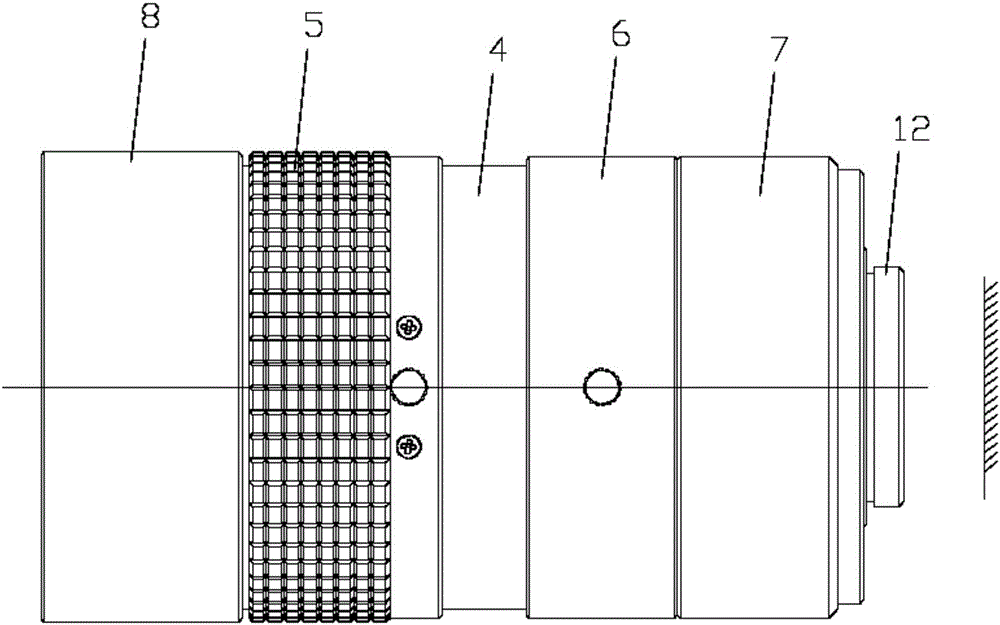 Diaphragm adjusting mechanism for star-grade road monitoring zoom camera lens