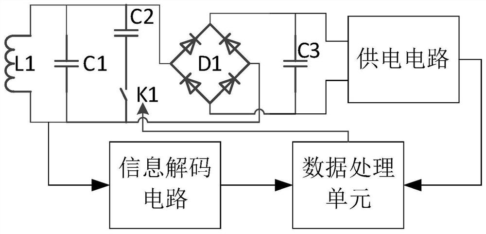 Electromagnetic induction wireless information transmitting and receiving circuit