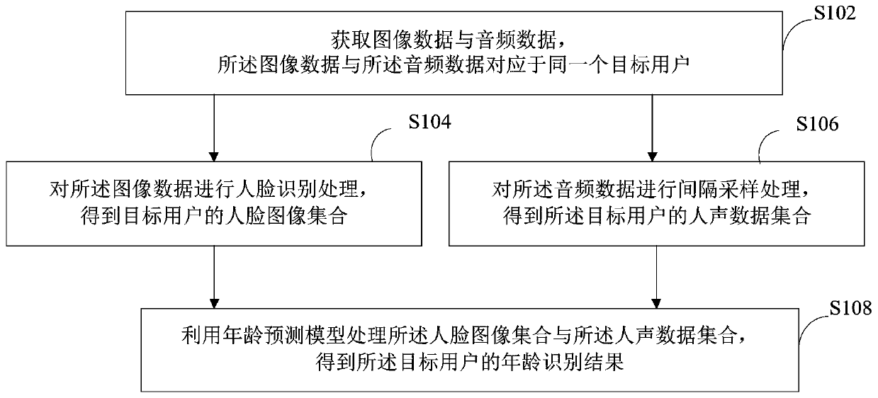 Age recognition method and device and storage medium