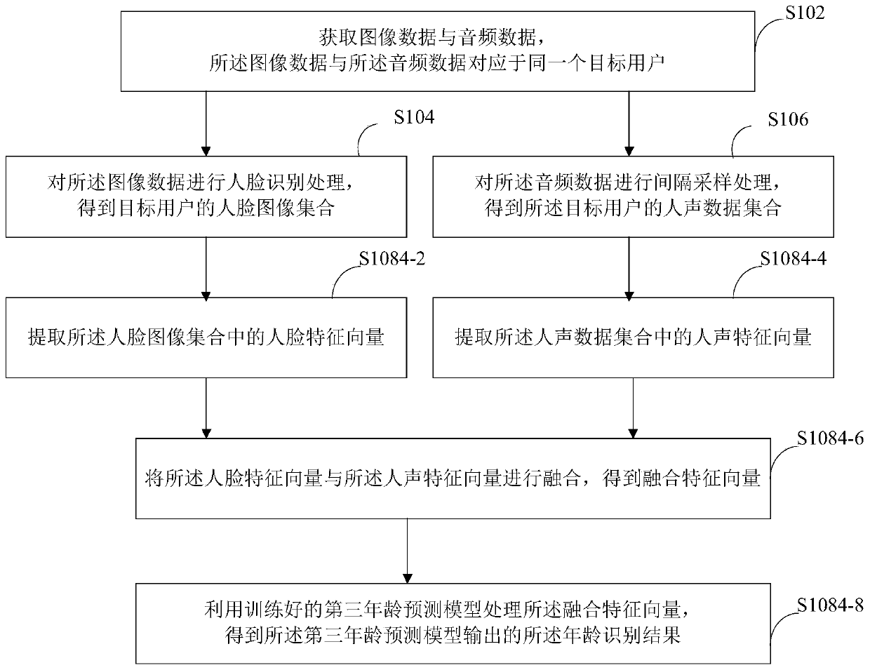 Age recognition method and device and storage medium