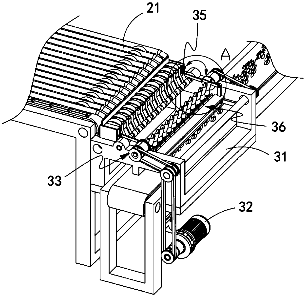 Garlic production front procedure automatic arranging device