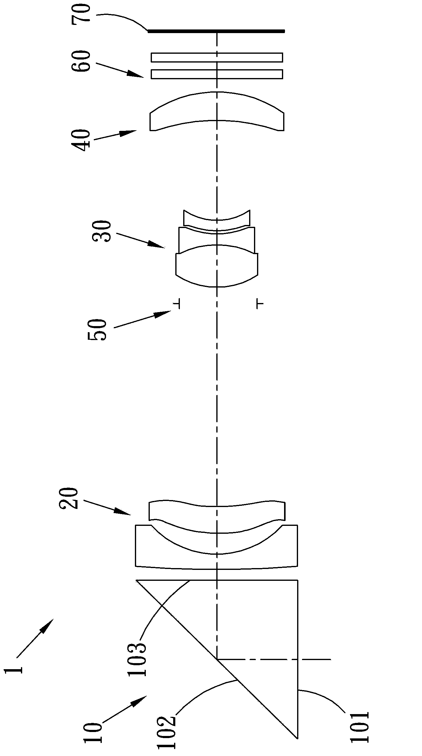 Camera shooting lens set and camera shooting device of camera shooting lens set