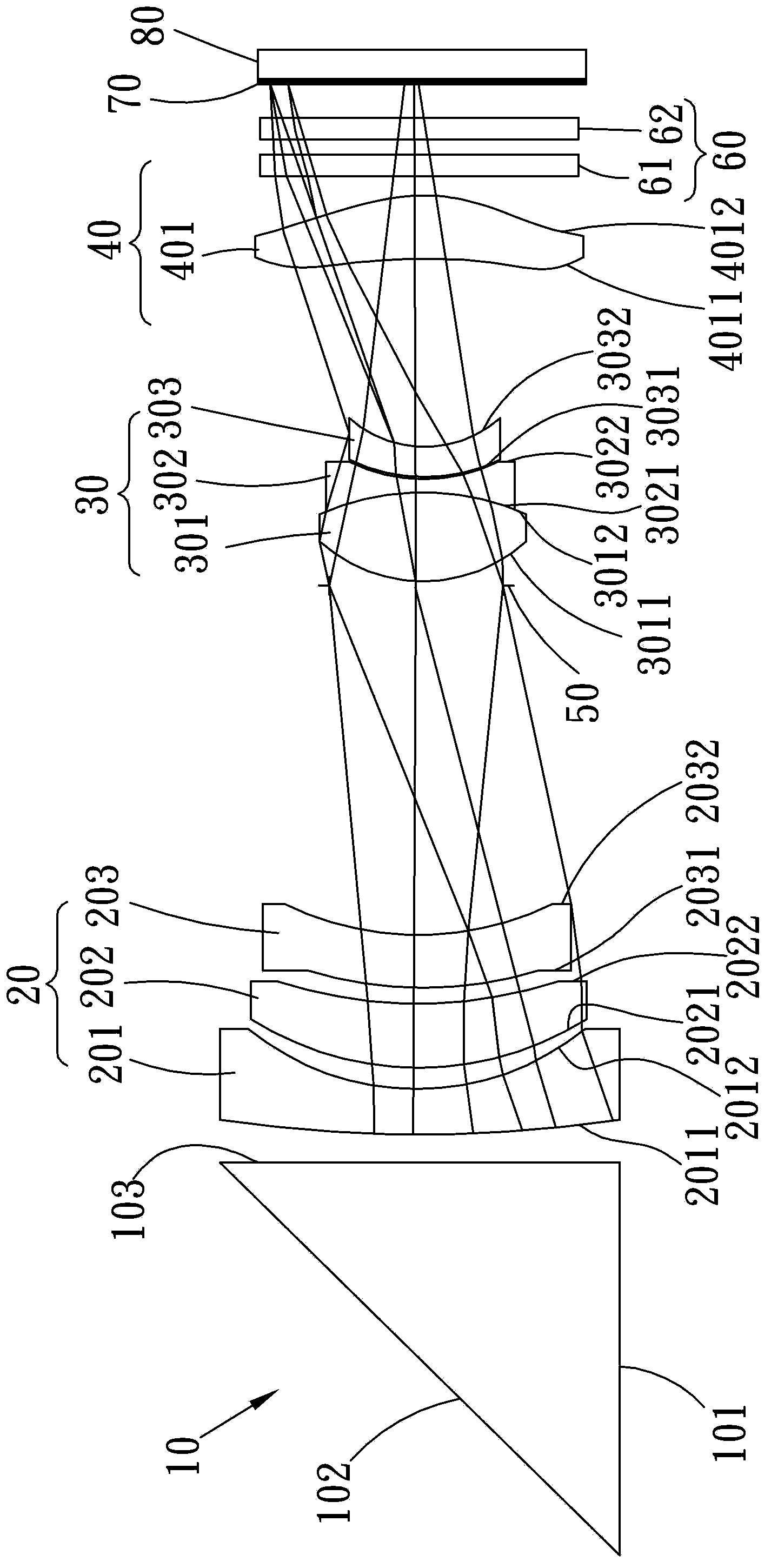 Camera shooting lens set and camera shooting device of camera shooting lens set