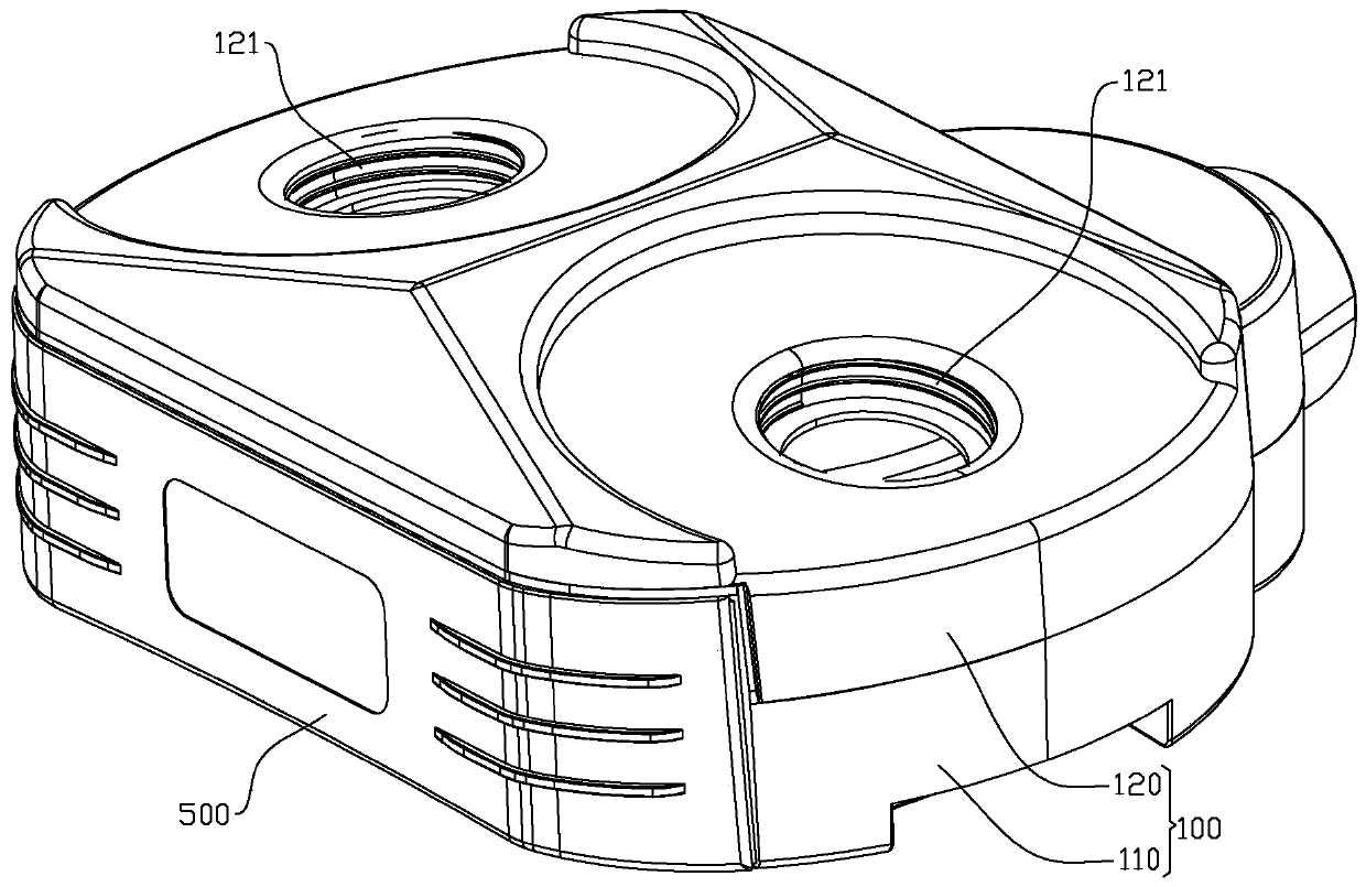 Breath protection device and protection wearing system