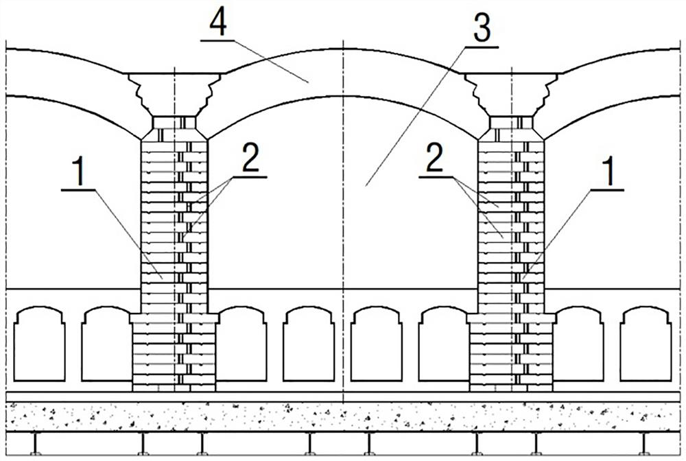 Structure and method for controlling expansion of main oven walls of heat recovery coke oven