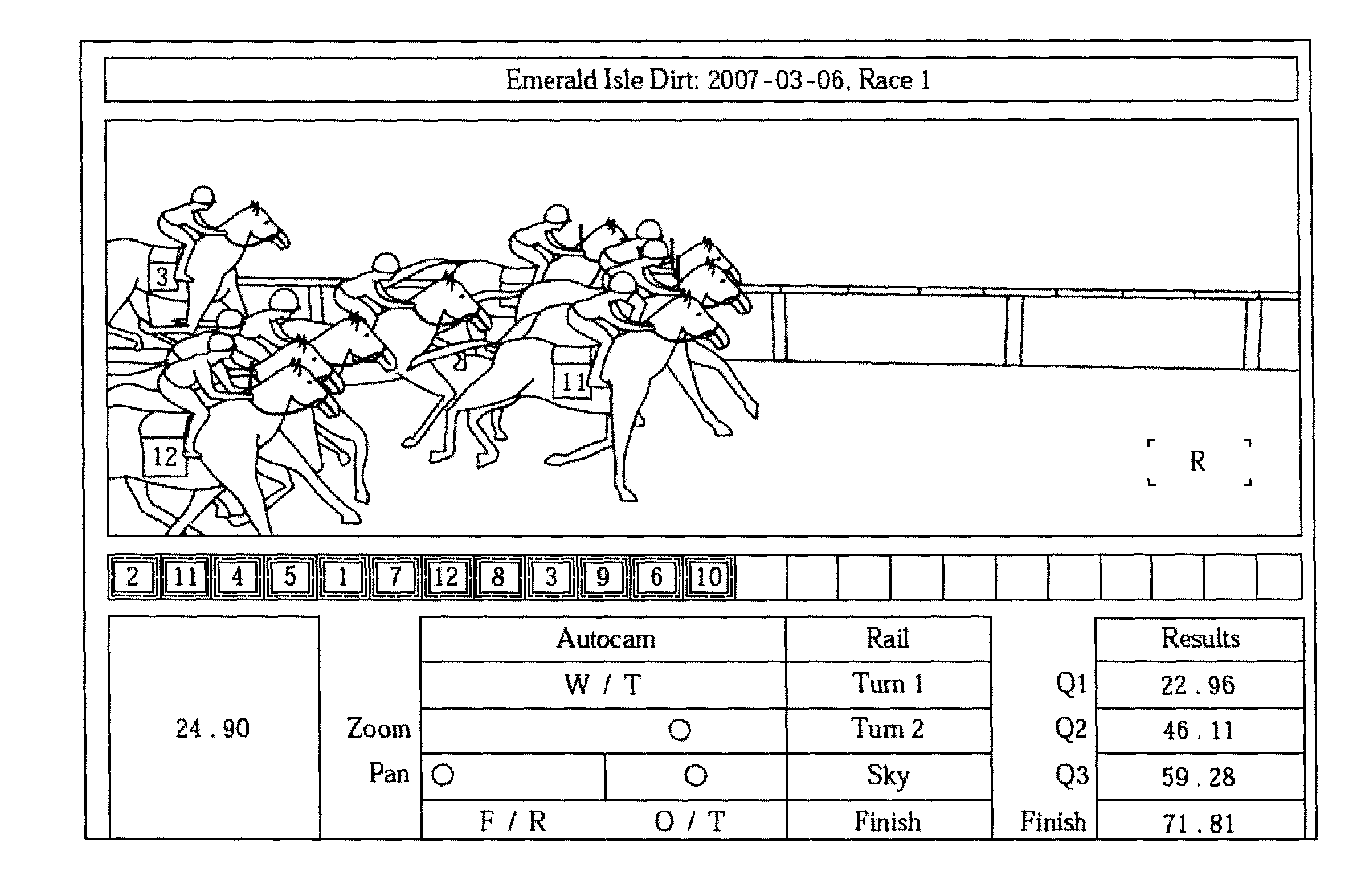 System and method for generating and displaying a horse racing form for use with a virtual horse race