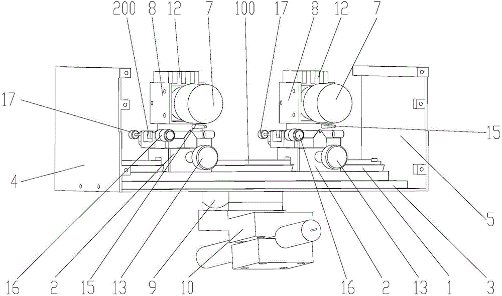 Adjustable double eye visual sensing device and method