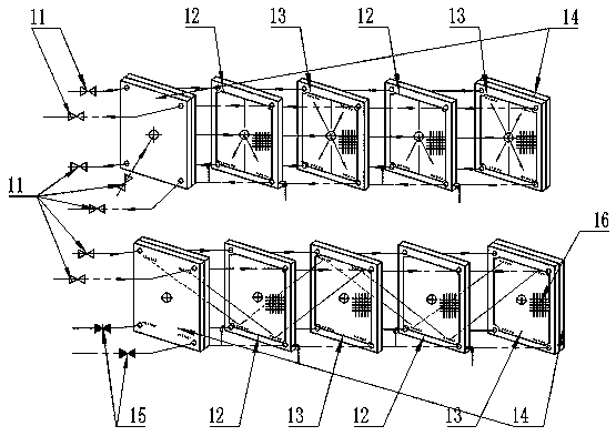 Efficient washing filter plate and filtering and washing method thereof