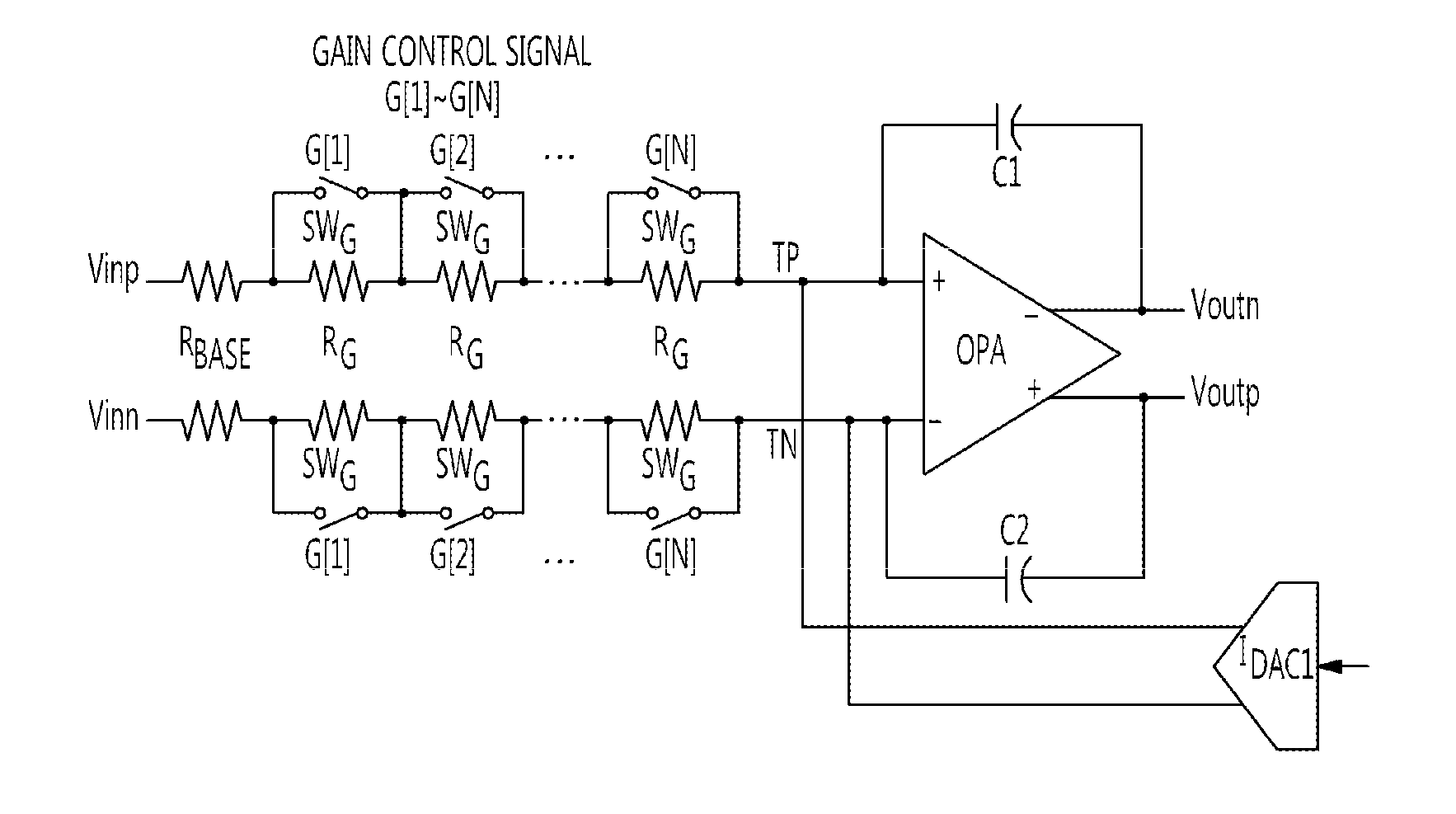 Active resistance-capacitor integrator and continuous-time sigma-delta modulator with gain control function