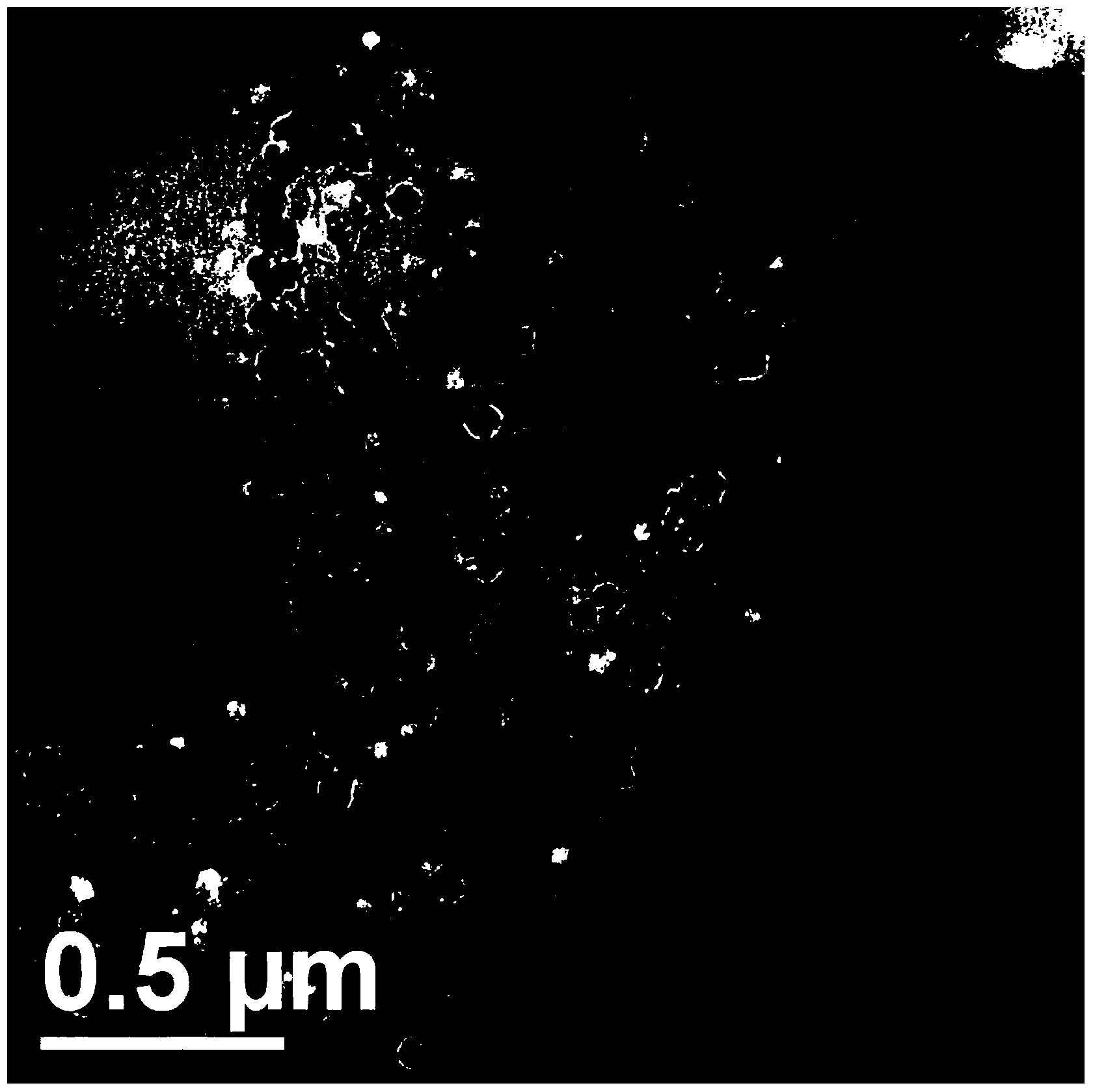 Nanocomposite material of nitrogen doped with graphene/manganese ferrite and preparation method thereof