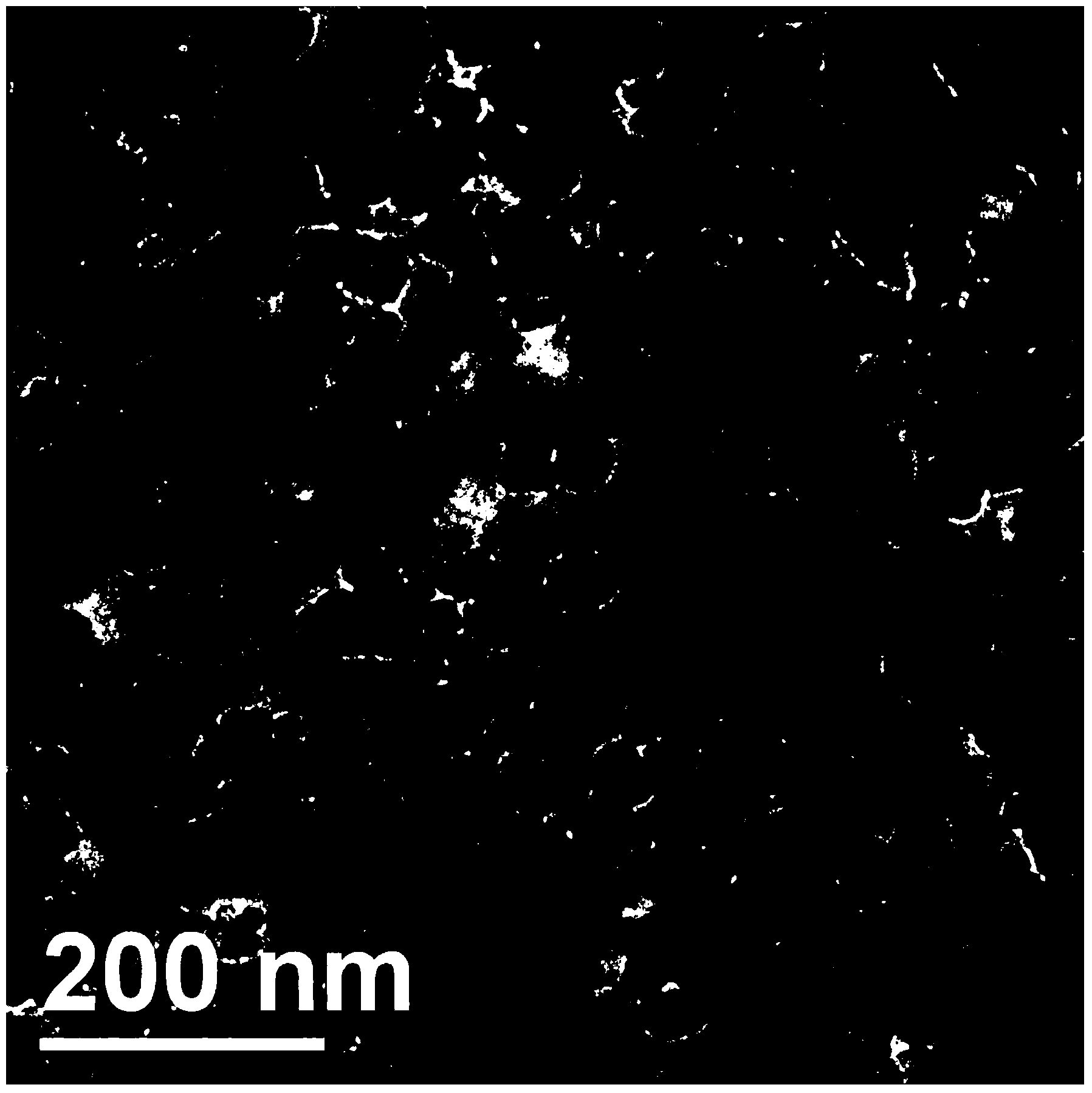 Nanocomposite material of nitrogen doped with graphene/manganese ferrite and preparation method thereof