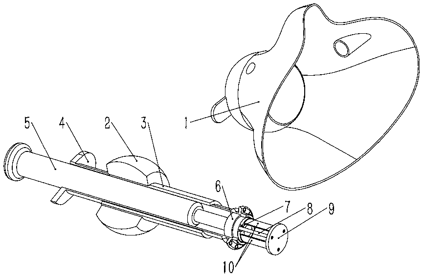 Medical pharyngeal swab sample collecting device