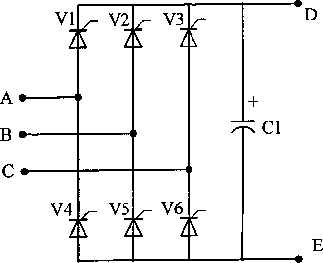 Circuit apparatus applicable to middle and high power UPS