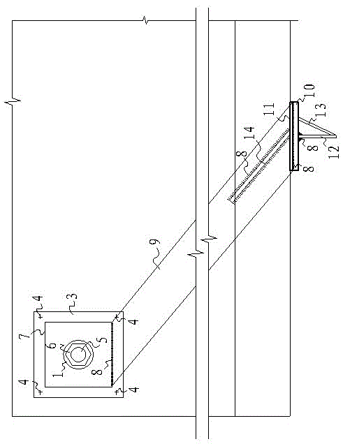 High-strength carbon fiber bar external prestressing anchoring device and using method thereof